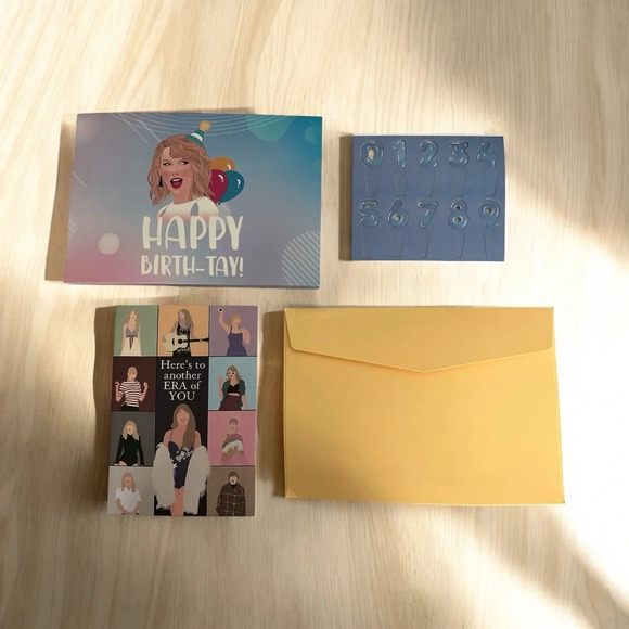 2-Taylor Swift Happy Birthday Card Swiftie Gift Eras Tour Pop Up 2 Card Set - Picture 7 of 8